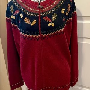 EUC Croft & Barrow Autumn/Winter  Sweater, Zip Front Cardigan XL